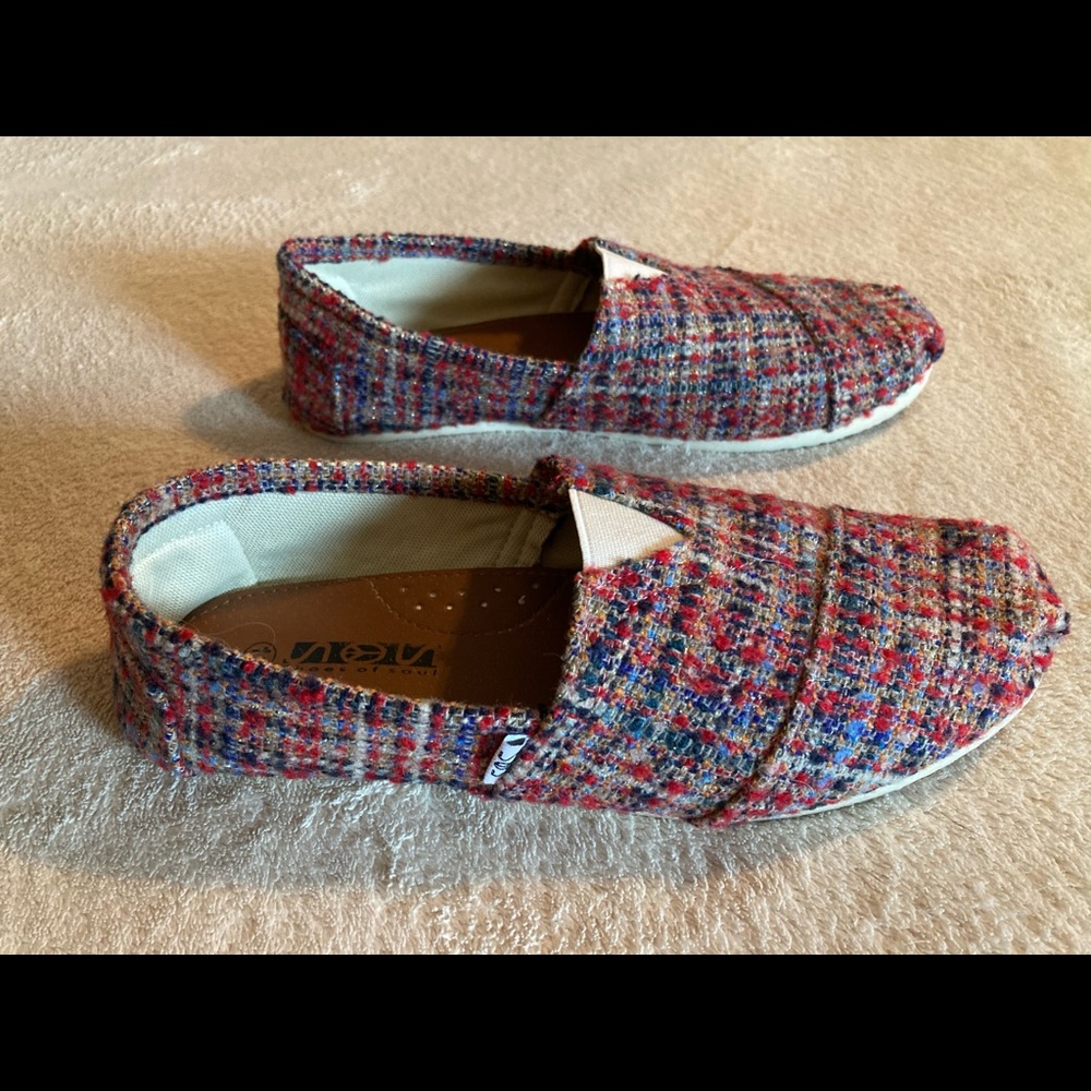 🚨 SALE SOS Shoes of Soul Slip on Flats Tweed Flats 10 - Picture 7 of 16